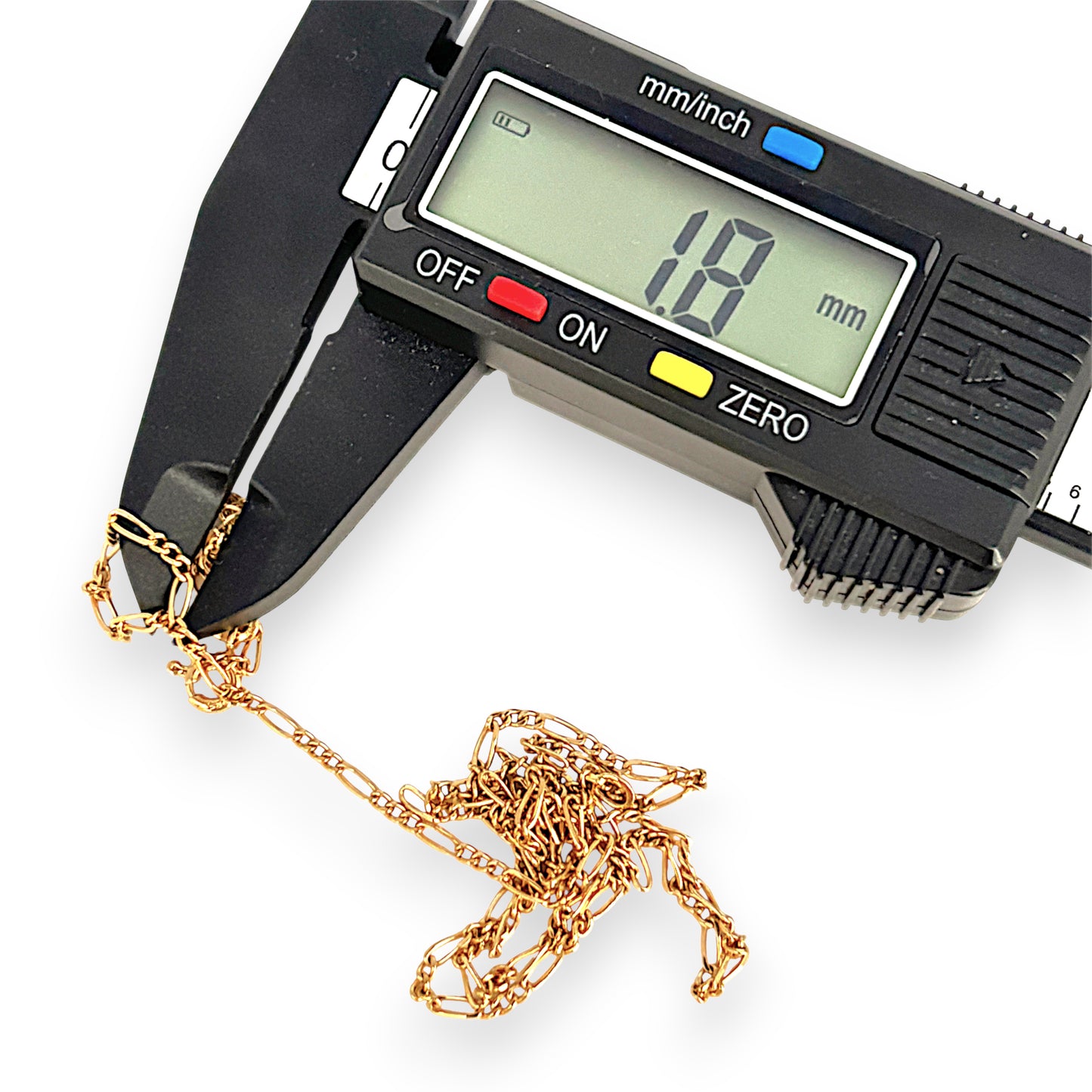 GOLD DEAL | 18ct Gold Flawless 3-1 Figaro Chain 50cm