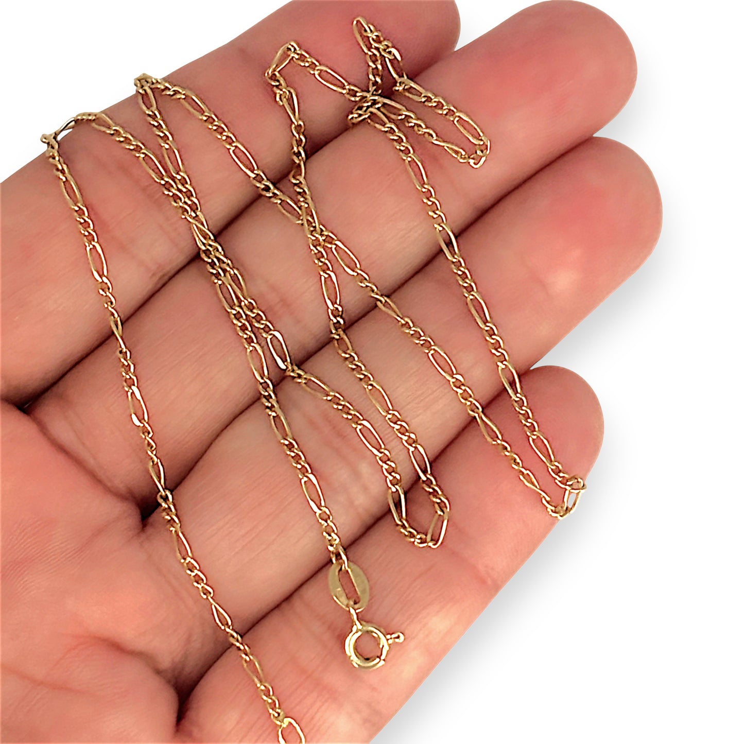 GOLD DEAL | 18ct Gold Flawless 3-1 Figaro Chain 50cm