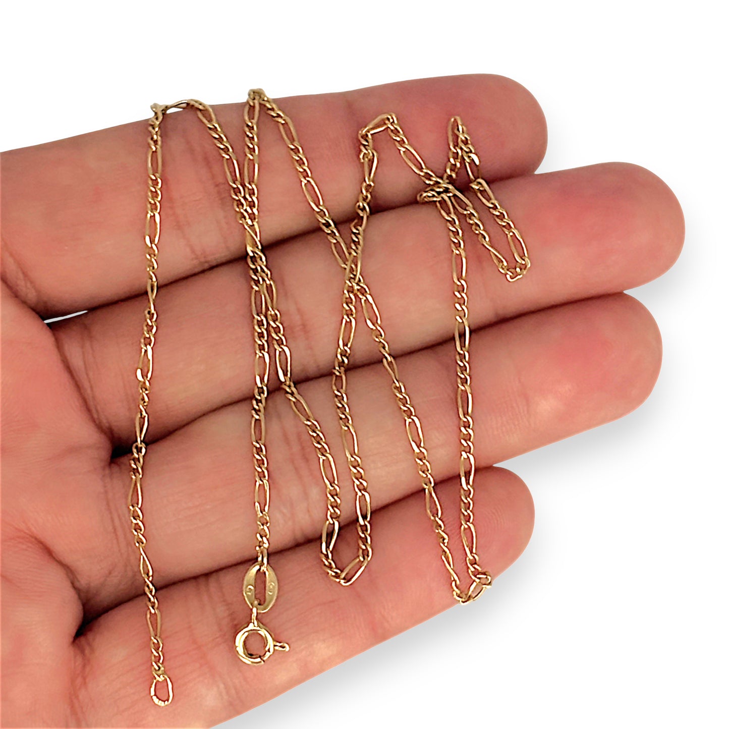 GOLD DEAL | 18ct Gold Flawless 3-1 Figaro Chain 50cm