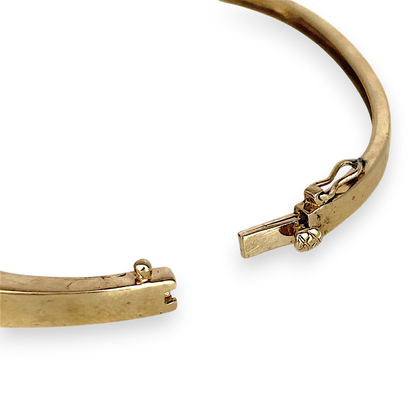 GOLD DEAL | 9ct (9K) Gold Refurbished Pink Sapphire & Diamond Oval Bangle 64.3mm Valuation $3,200
