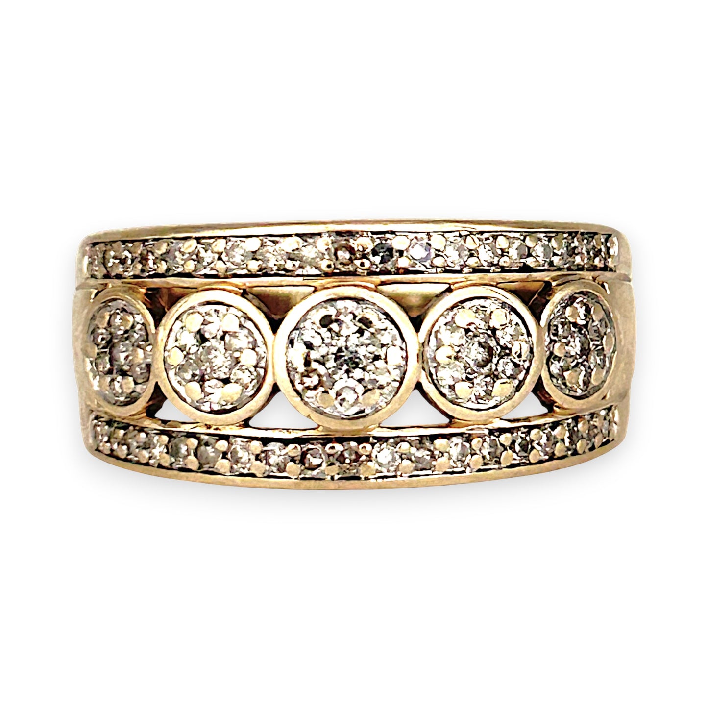 GOLD DEAL | 9ct (9K) Gold Haritage Sparkle Diamond 0.56ct Ring Valuation $2,100