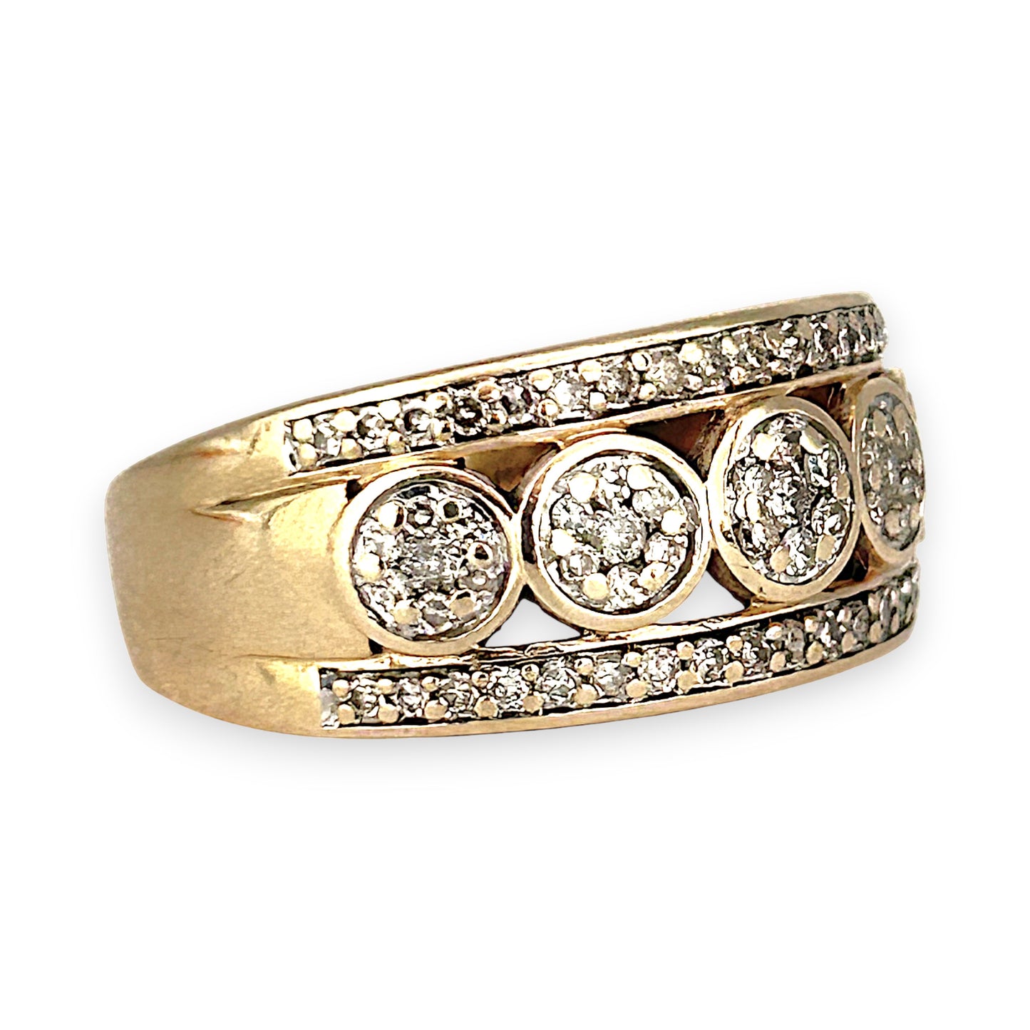 GOLD DEAL | 9ct (9K) Gold Haritage Sparkle Diamond 0.56ct Ring Valuation $2,100