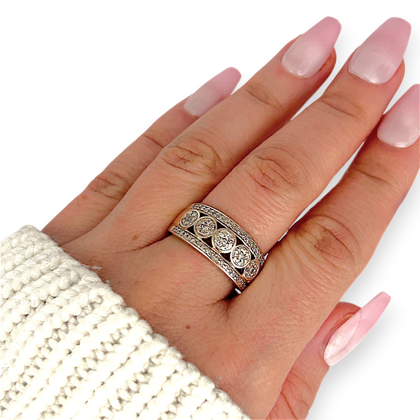 GOLD DEAL | 9ct (9K) Gold Haritage Sparkle Diamond 0.56ct Ring Valuation $2,100