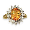GOLD DEAL | 9ct Gold Golden Glow Citrine & Diamond Ring Valuation $1,875