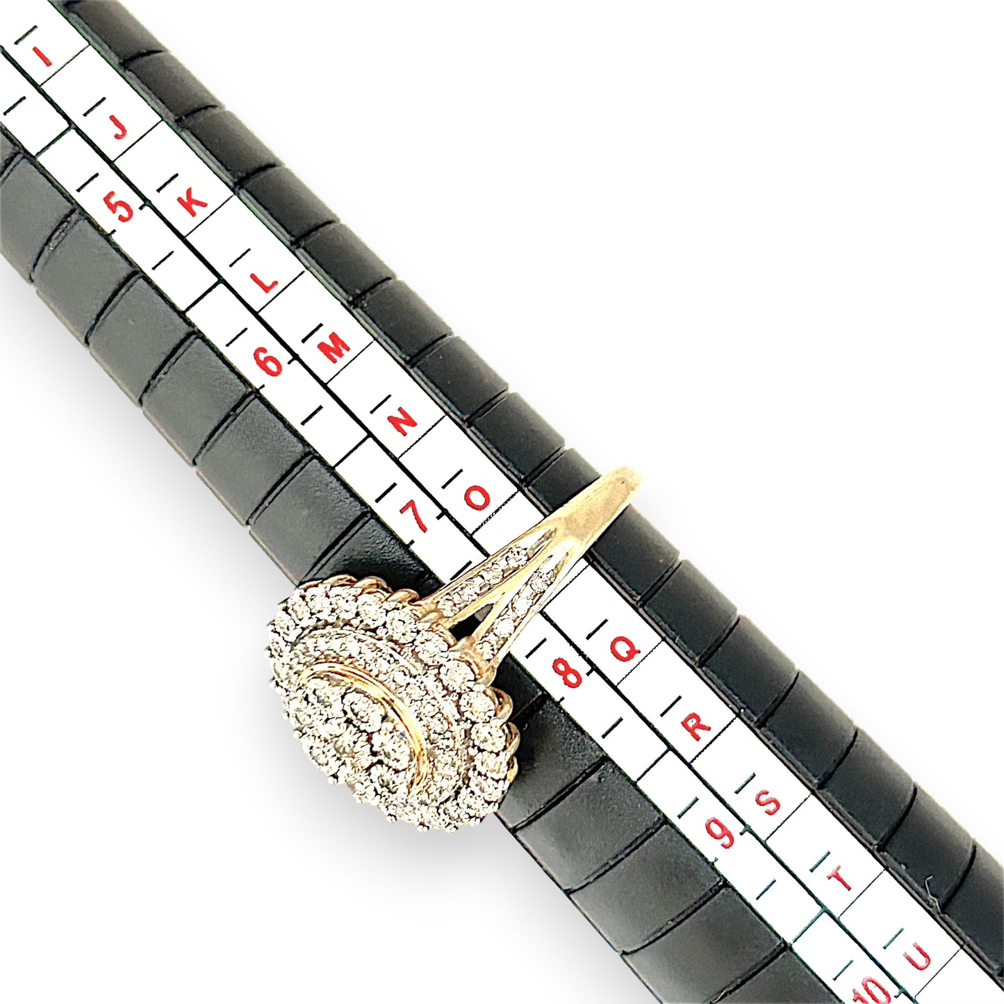 GOLD DEAL | 9ct (9K) Gold Cocktail Diamond 0.50ct Halo Cluster Ring Valuation $2,350