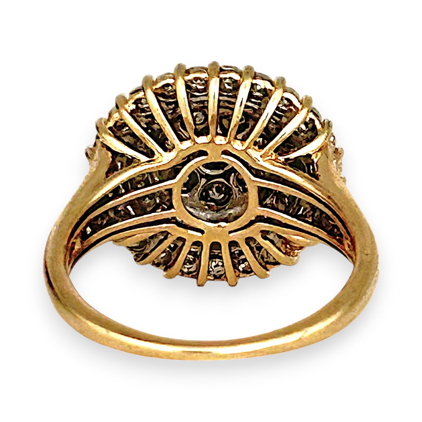 GOLD DEAL | 9ct (9K) Gold Cocktail Diamond 0.50ct Halo Cluster Ring Valuation $2,350