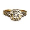 GOLD DEAL | 9ct (9K) Gold Regal Cluster 0.50ct Diamond Ring Valuation $2,275