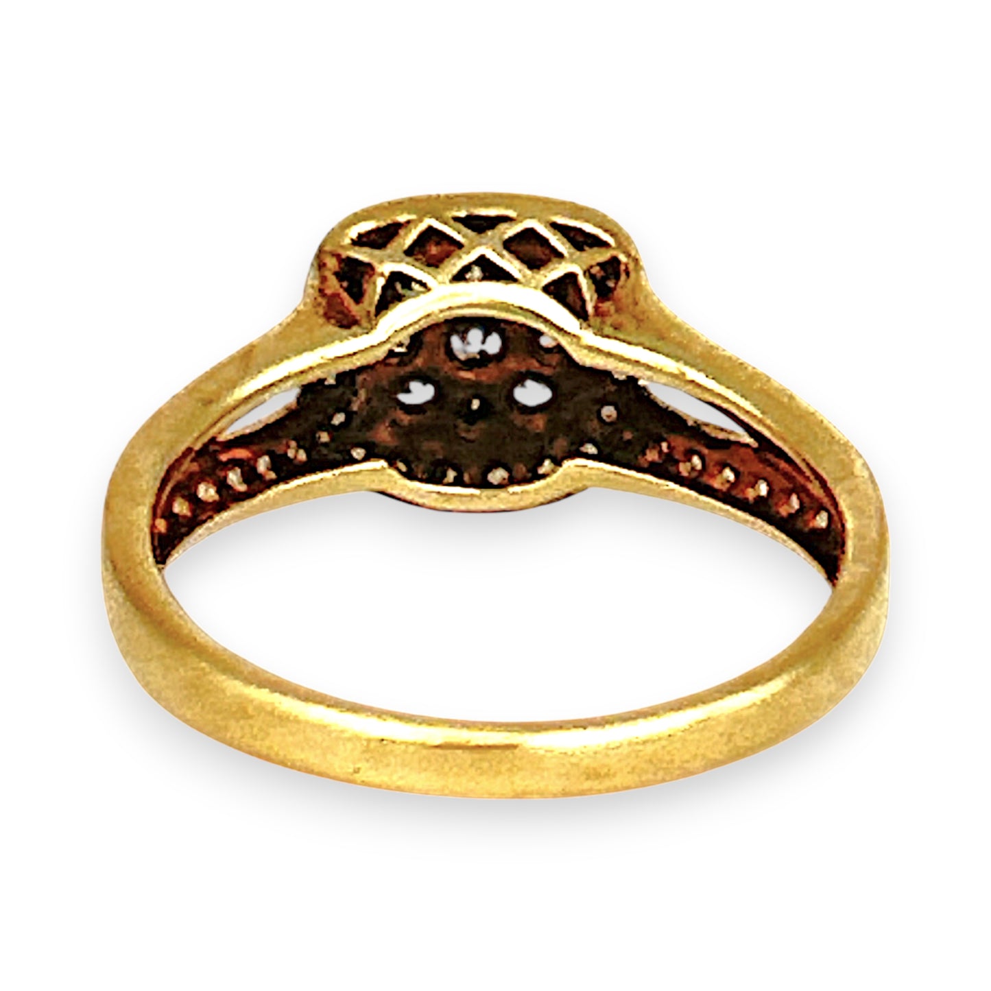 GOLD DEAL | 9ct (9K) Gold Regal Cluster 0.50ct Diamond Ring Valuation $2,275