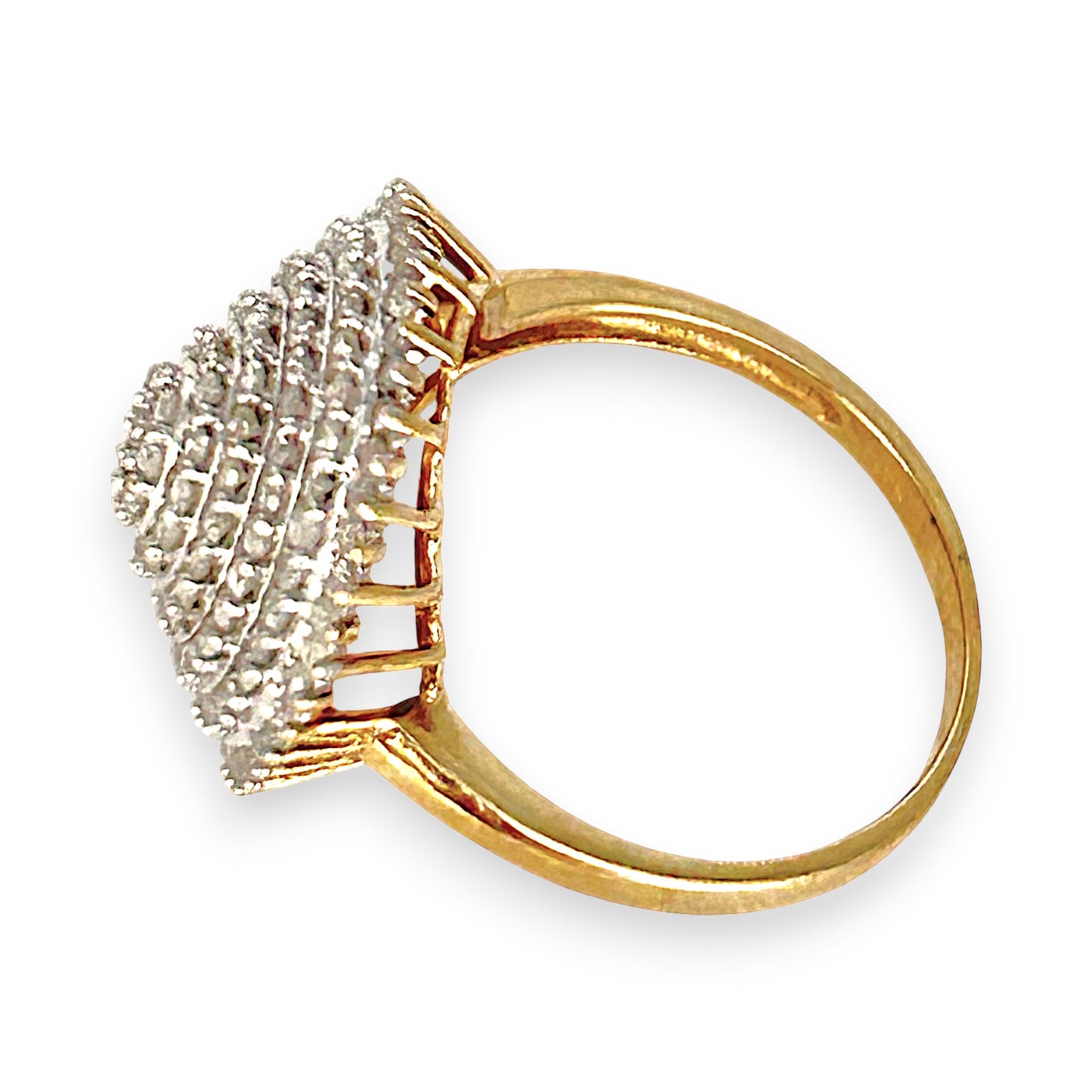 GOLD DEAL | 9ct (9K) Gold Radiant Grandeur 1ct Diamond Dome Ring Valuation $1,650