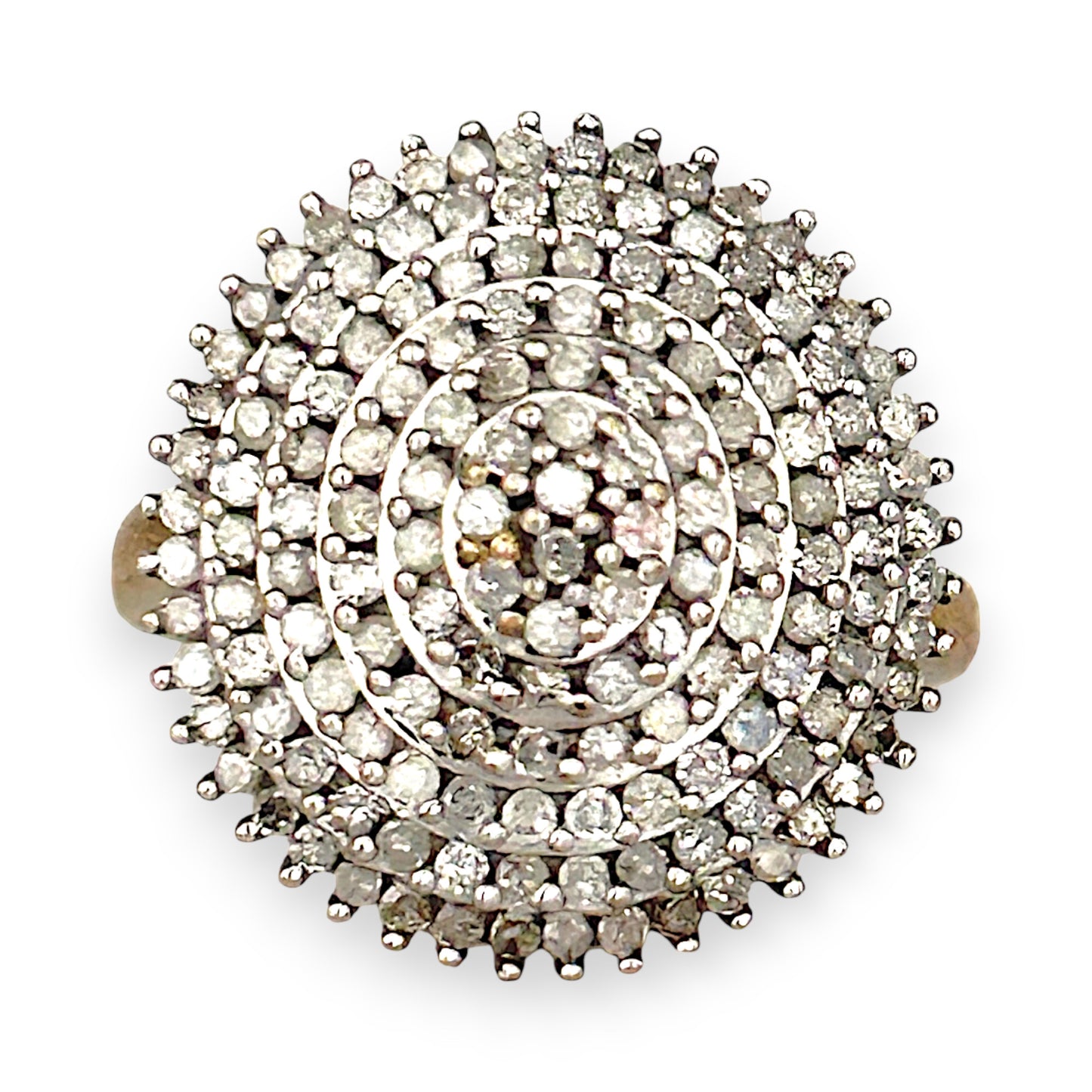 GOLD DEAL | 9ct (9K) Gold Radiant Grandeur 1ct Diamond Dome Ring Valuation $1,650