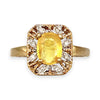 GOLD DEAL | 9ct (9K) Gold Regal Yellow Sapphire & Diamond Cluster Ring Valuation $2,200