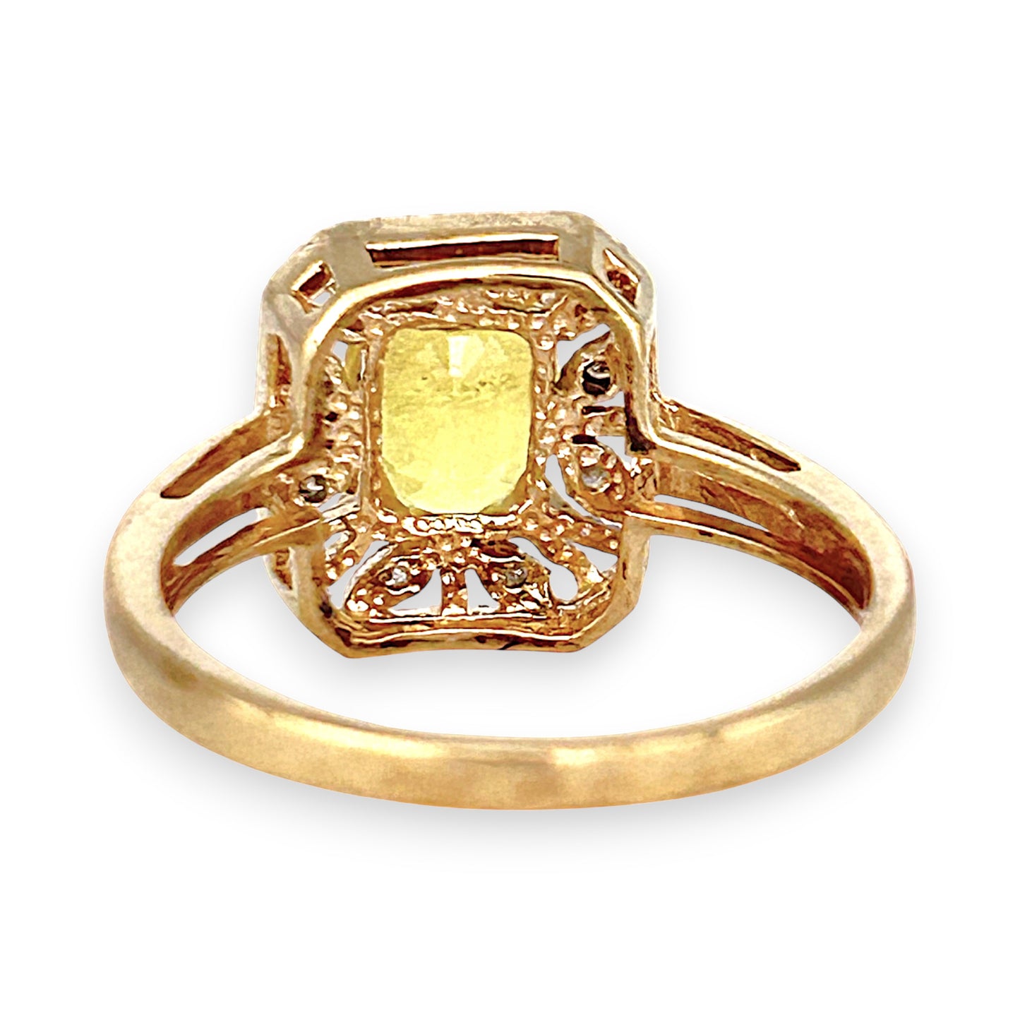GOLD DEAL | 9ct (9K) Gold Regal Yellow Sapphire & Diamond Cluster Ring Valuation $2,200