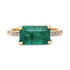 GOLD DEAL | 9ct (9K) Gold Regal Radiant Emerald & Diamond Dress Ring Valuation $3,300