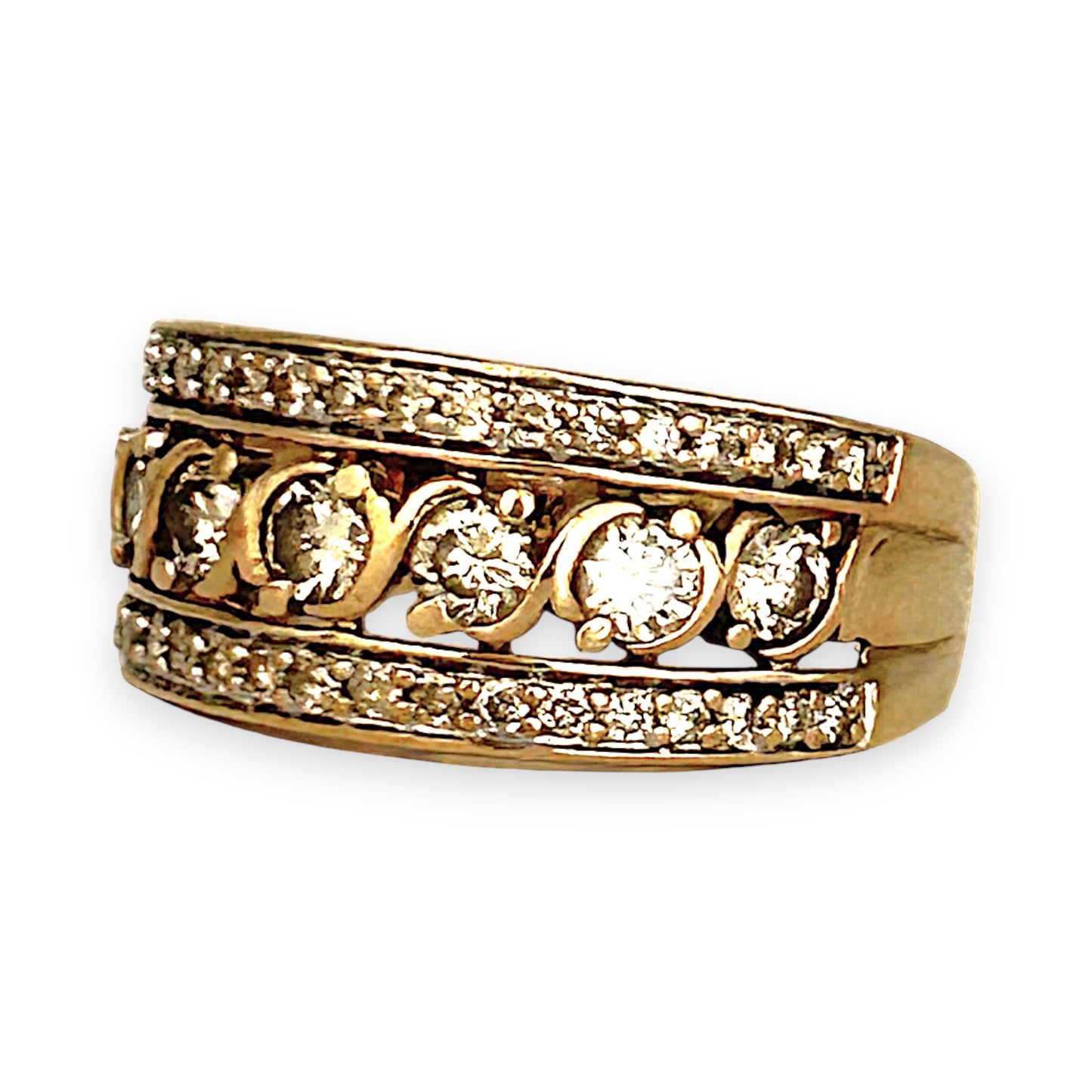 GOLD DEAL | 10ct (10K) Gold Michael Hill Regalia Swirl Diamond Ring Valuation $3,300