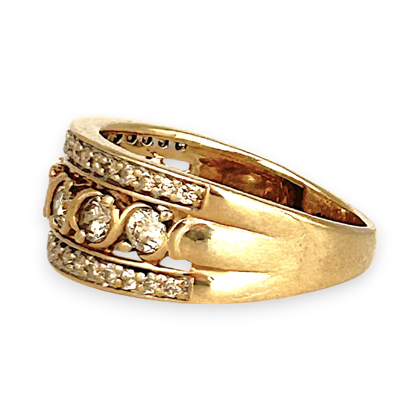 GOLD DEAL | 10ct (10K) Gold Michael Hill Regalia Swirl Diamond Ring Valuation $3,300