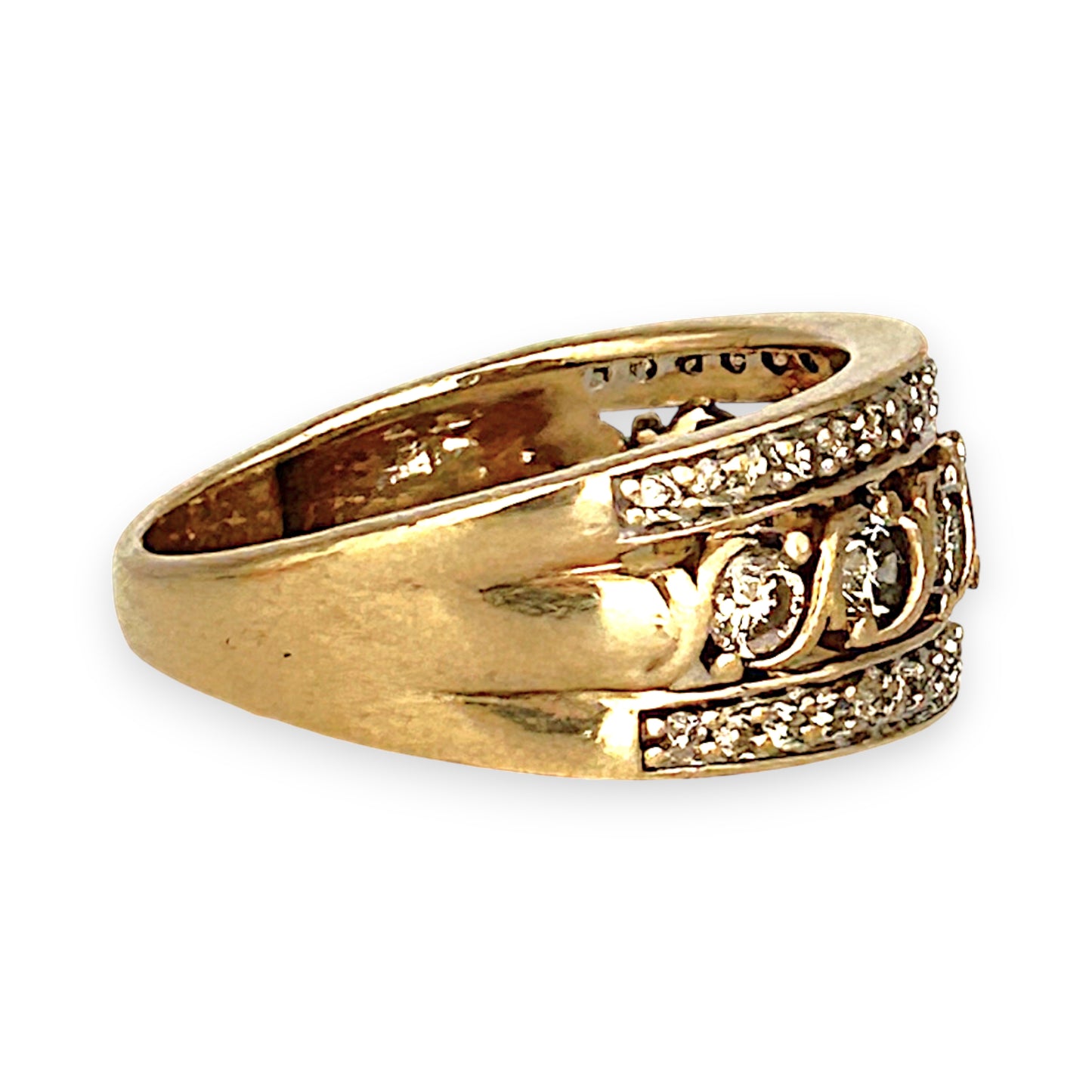 GOLD DEAL | 10ct (10K) Gold Michael Hill Regalia Swirl Diamond Ring Valuation $3,300