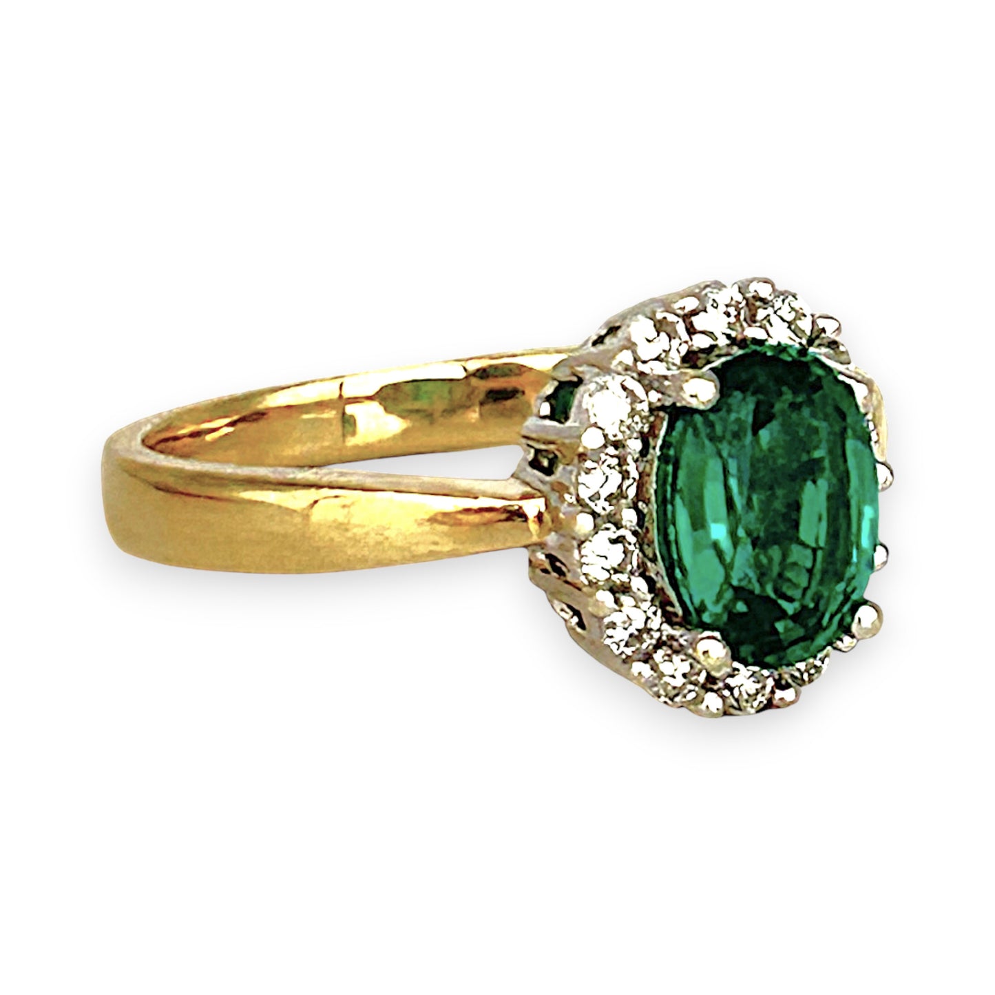 GOLD DEAL | 10ct Gold Michael Hill Enchanting Emerald & Diamond Ring Valuation $1,750