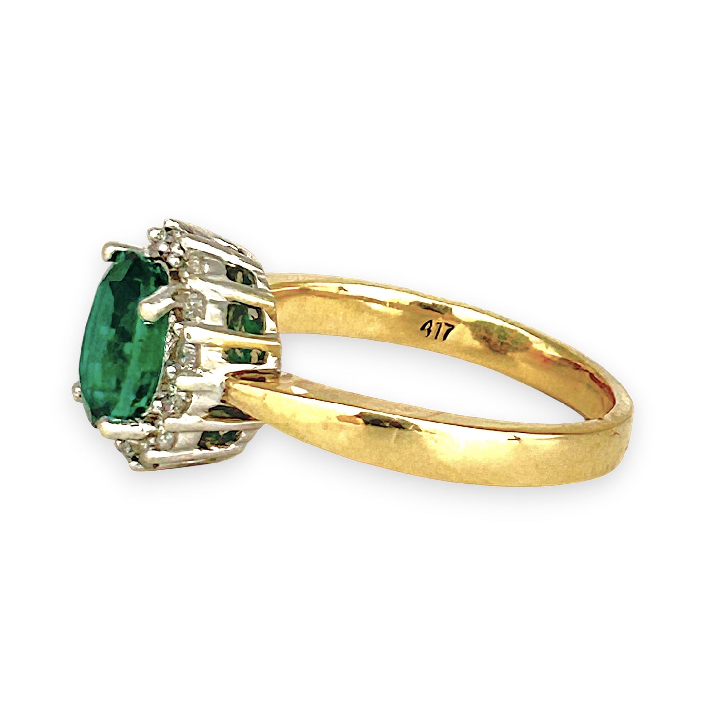 GOLD DEAL | 10ct Gold Michael Hill Enchanting Emerald & Diamond Ring Valuation $1,750