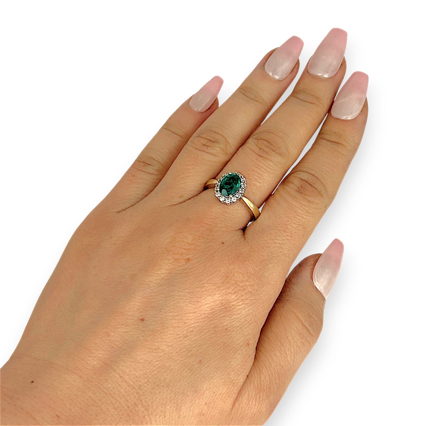 GOLD DEAL | 10ct Gold Michael Hill Enchanting Emerald & Diamond Ring Valuation $1,750