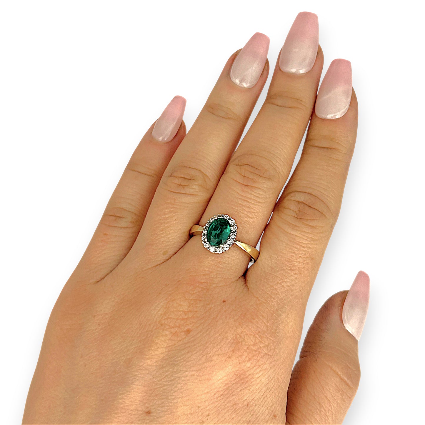 GOLD DEAL | 10ct Gold Michael Hill Enchanting Emerald & Diamond Ring Valuation $1,750