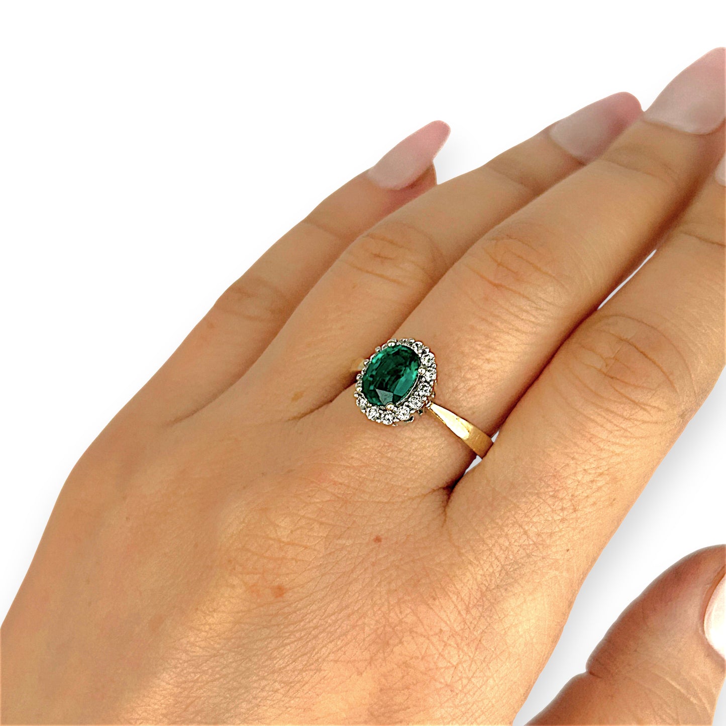 GOLD DEAL | 10ct Gold Michael Hill Enchanting Emerald & Diamond Ring Valuation $1,750