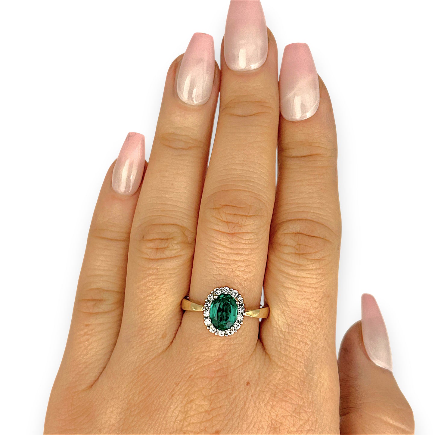 GOLD DEAL | 10ct Gold Michael Hill Enchanting Emerald & Diamond Ring Valuation $1,750