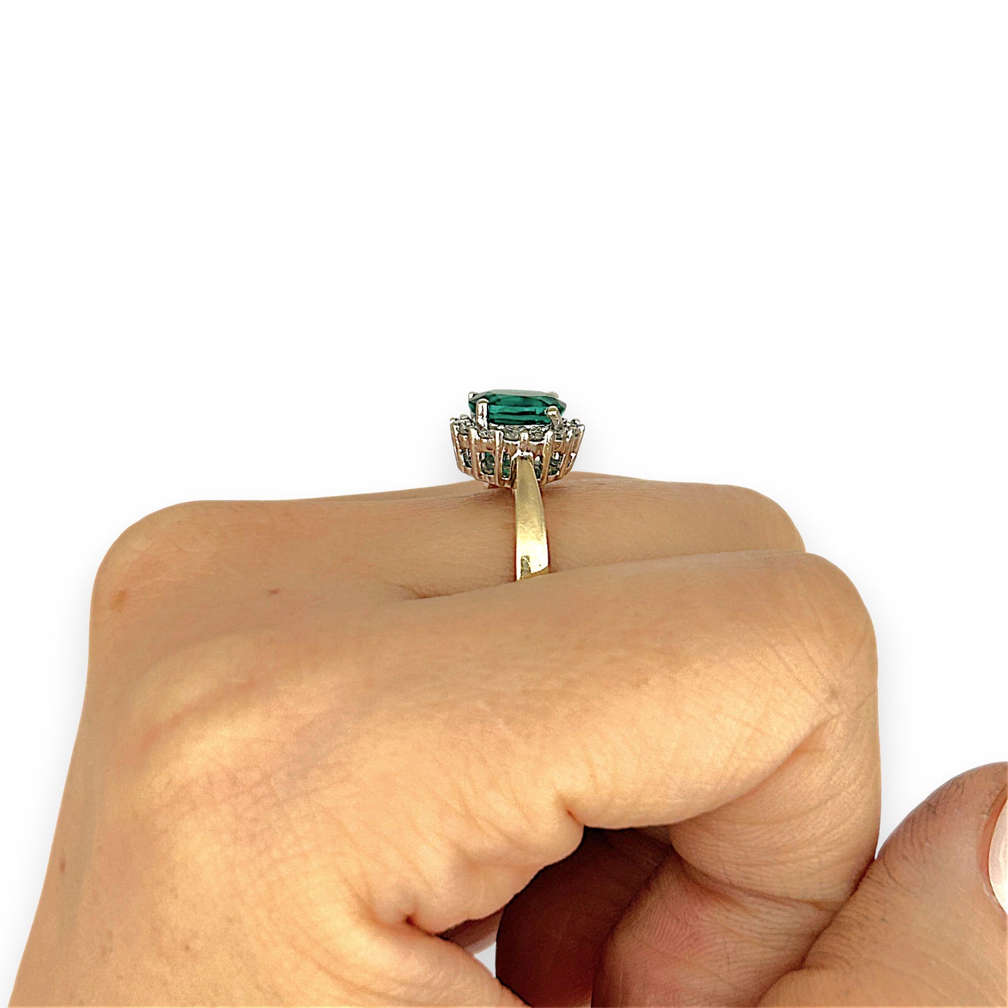 GOLD DEAL | 10ct Gold Michael Hill Enchanting Emerald & Diamond Ring Valuation $1,750