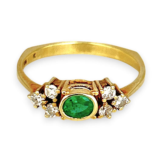XMAS DEAL | 14kt Gold Emerald Grace Ring Valuation $2,200
