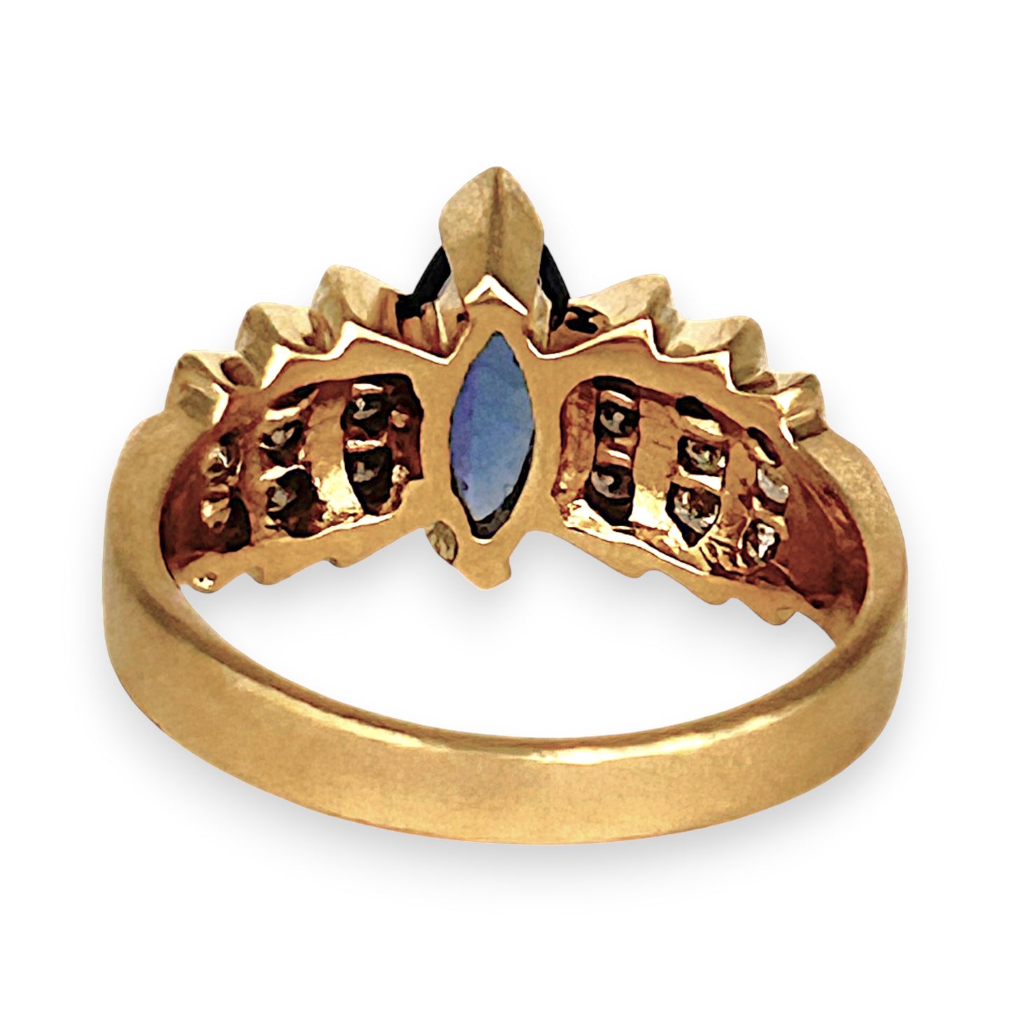 GOLD DEAL | 14ct Gold Bold Blue Tanzanite 1.00ct & Diamond 0.36ct Ring Valuation $6,237
