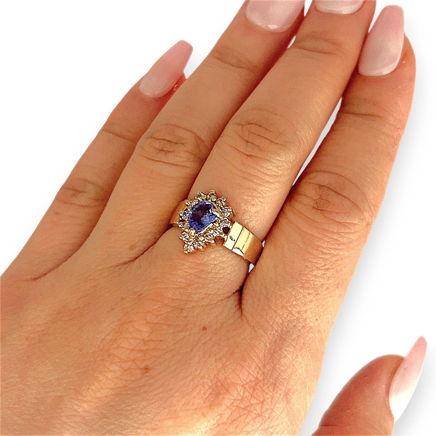 GOLD DEAL | 14ct (14K) Gold Royal Mirage Tanzanite & Diamond Ring Valuation $3,750