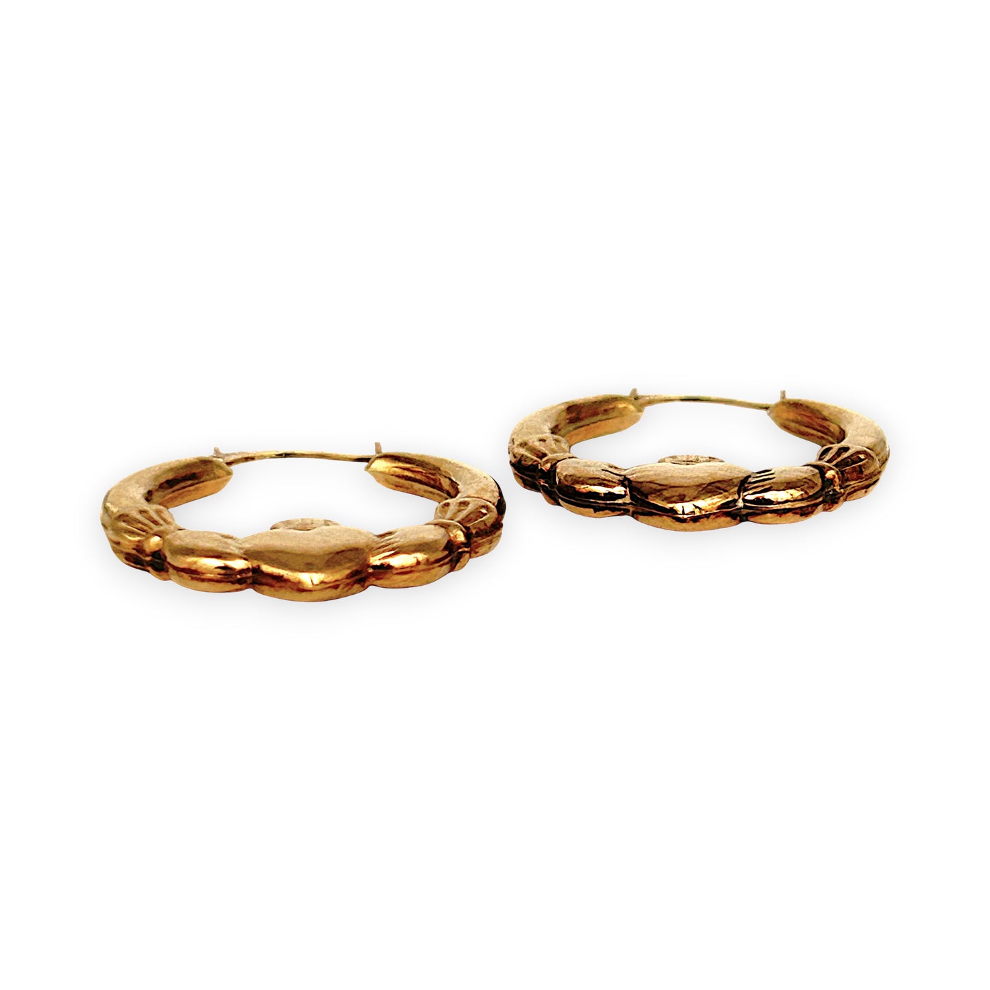 GOLD DEAL | 9ct Gold Claddagh Hoop Earrings – Symbols of Love, Loyalty & Friendship
