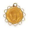 GOLD DEAL | 1913 Half Sovereign Georgivs V D.G. Britt Gold Pendant
