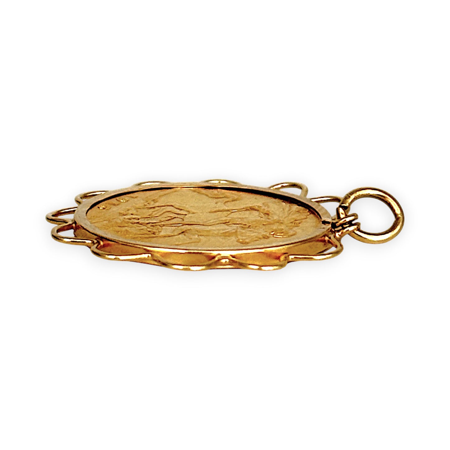 GOLD DEAL | 1913 Half Sovereign Georgivs V D.G. Britt Gold Pendant