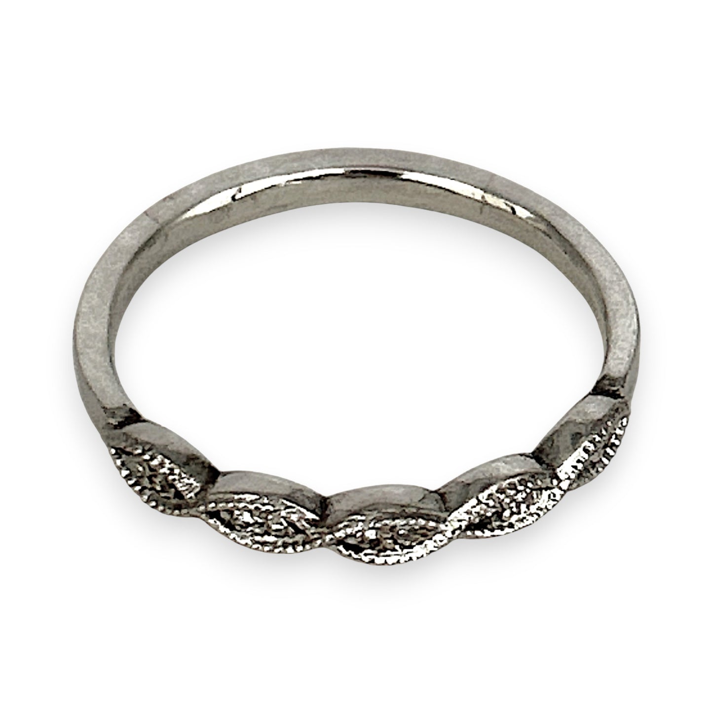 GOLD DEAL | 9ct White Gold Vintage-Inspired Diamond Marquise Band