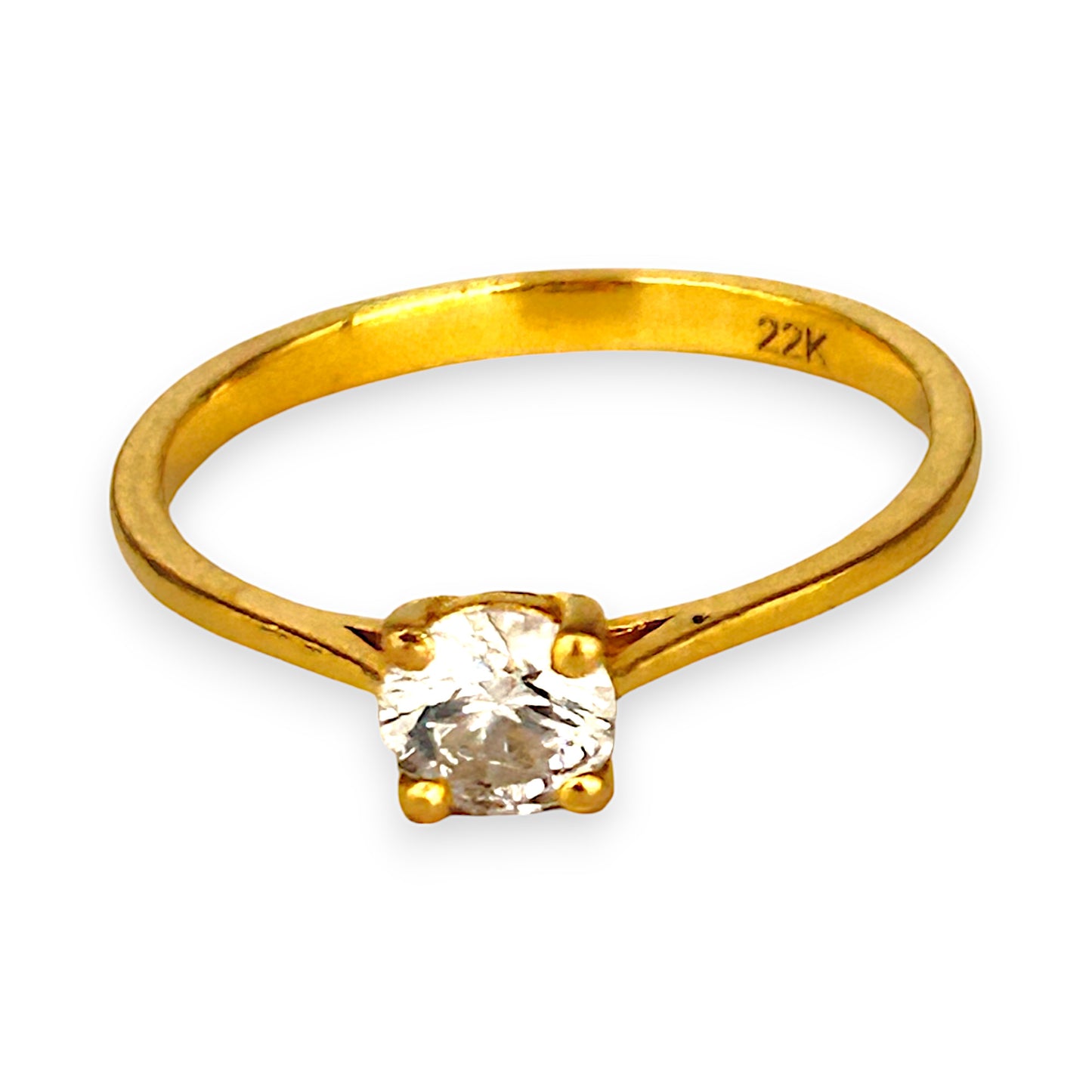 GOLD DEAL | 22K Gold Ring with Radiant CZ