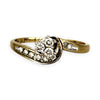GOLD DEAL | 9ct Gold Swirl Cluster Diamond Ring Size M