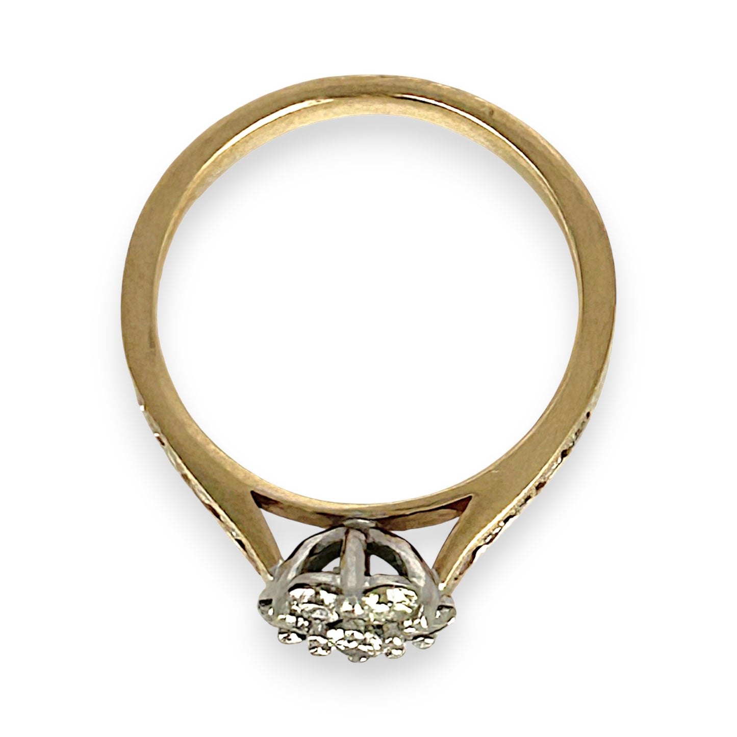 GOLD DEAL | 9ct (9K) Gold Diamond Floral Cluster Ring Valuation TDW 0.70ct $3,000