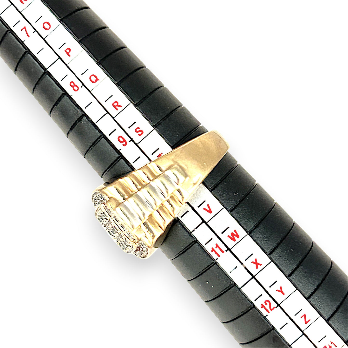 GOLD DEAL | 10ct (10K) Y/W Gold MICHAEL HILL Regal Grid Diamond 1.00ct Statement Ring