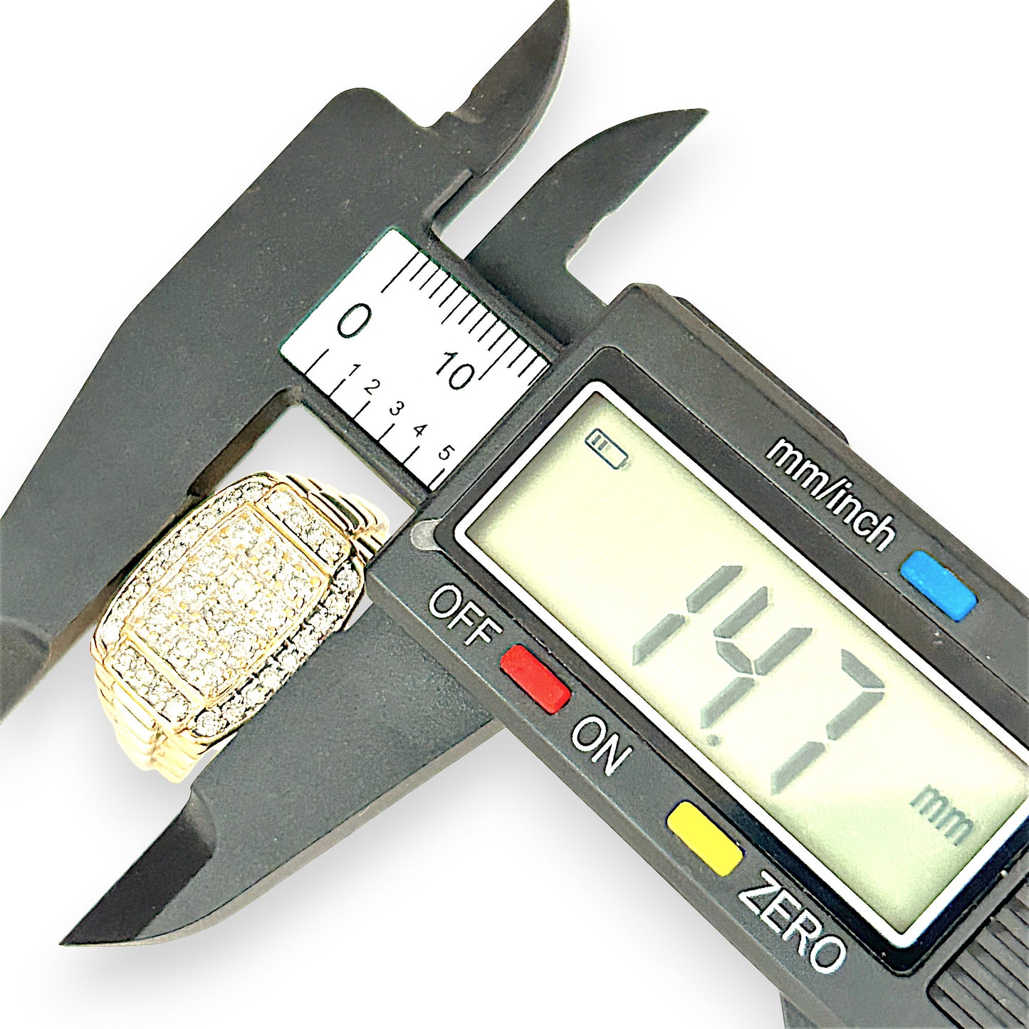 GOLD DEAL | 10ct (10K) Y/W Gold MICHAEL HILL Regal Grid Diamond 1.00ct Statement Ring