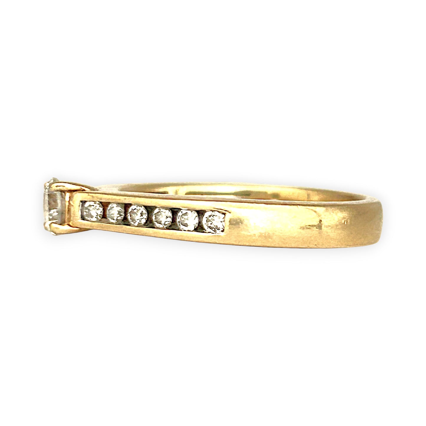 GOLD DEAL | 10ct (10K) Gold MICHALE HILL Solitaire Diamond Ring Size K 1/2