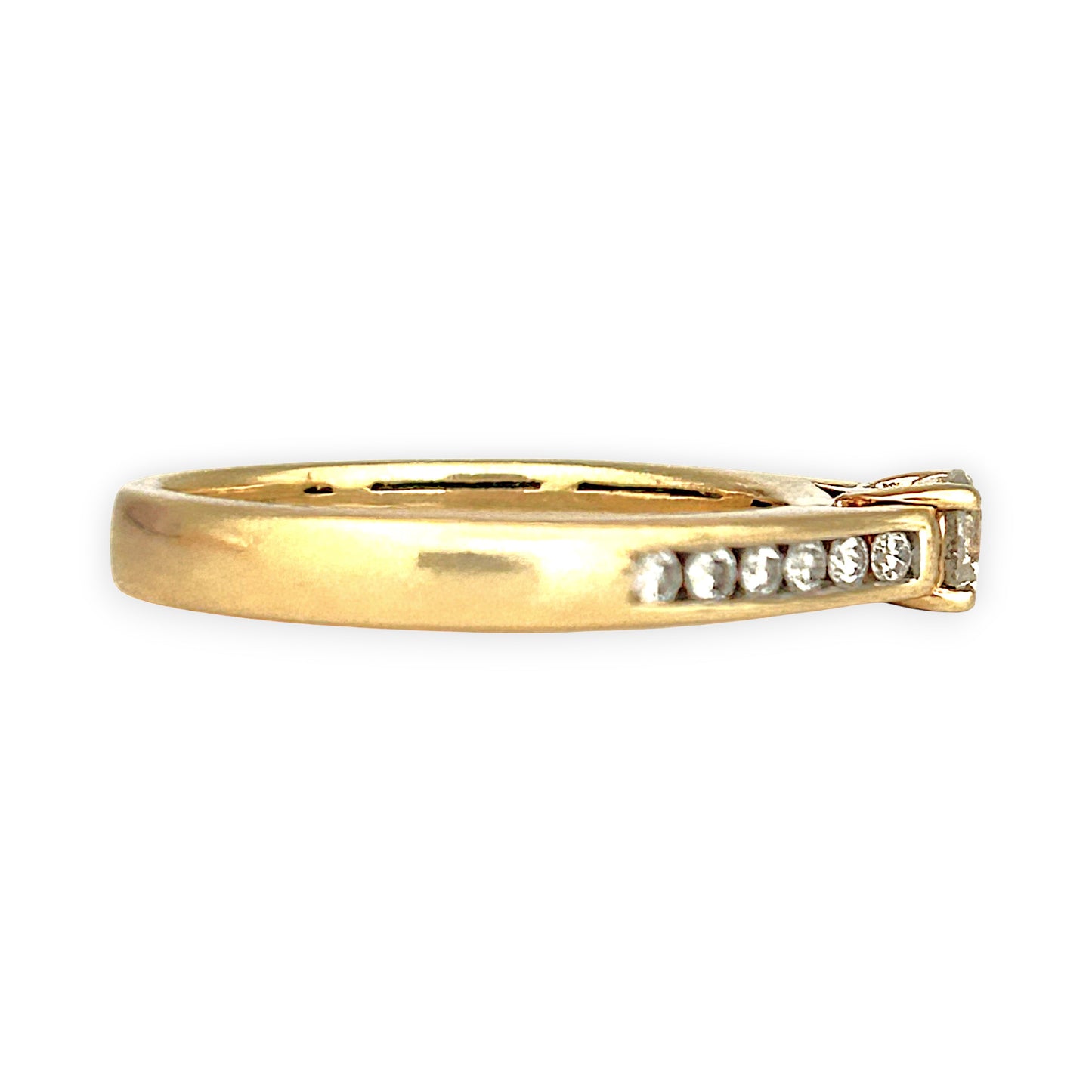 GOLD DEAL | 10ct (10K) Gold MICHALE HILL Solitaire Diamond Ring Size K 1/2