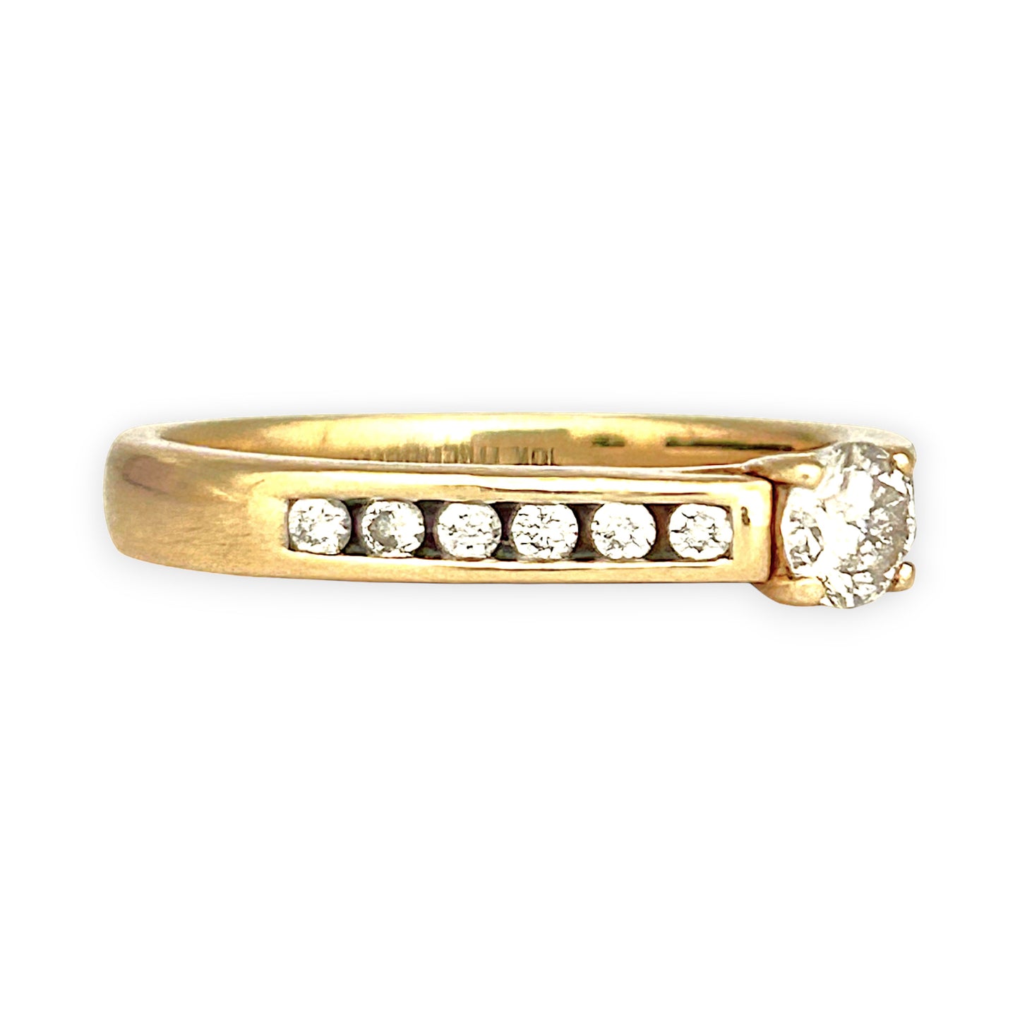 GOLD DEAL | 10ct (10K) Gold MICHALE HILL Solitaire Diamond Ring Size K 1/2