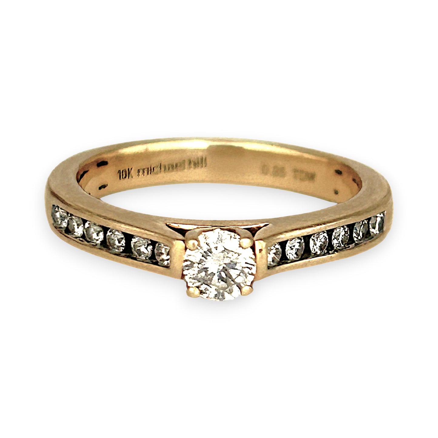 GOLD DEAL | 10ct (10K) Gold MICHALE HILL Solitaire Diamond Ring Size K 1/2