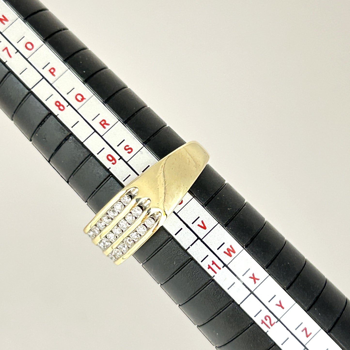 GOLD DEAL | 10ct (10K) Gold MICHAEL HILL Triple Row Diamond 0.50ct Ring Valuation $3,629