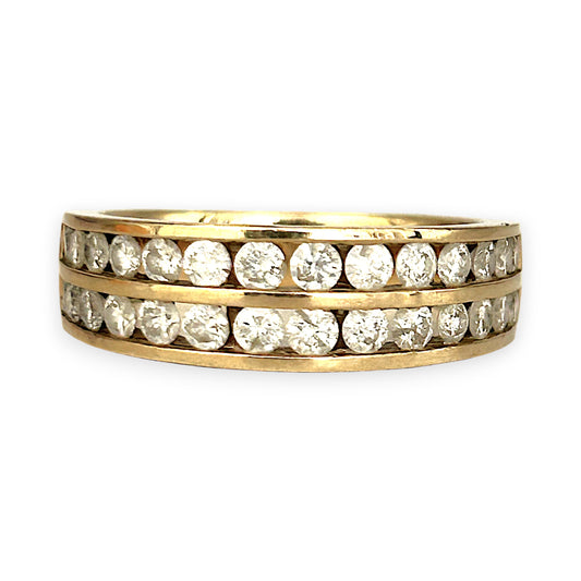GOLD DEAL | 10ct (10K) Gold Michael Hill Diamond Eternity Ring Size O