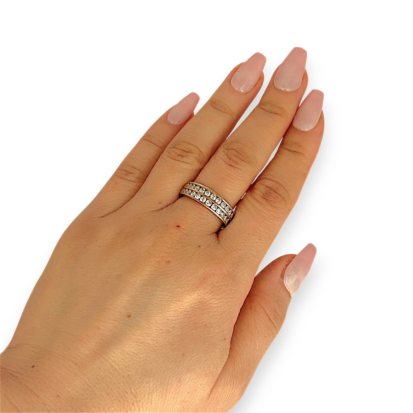 GOLD DEAL | 10ct (10K) Gold Michael Hill Diamond Eternity Ring Size O
