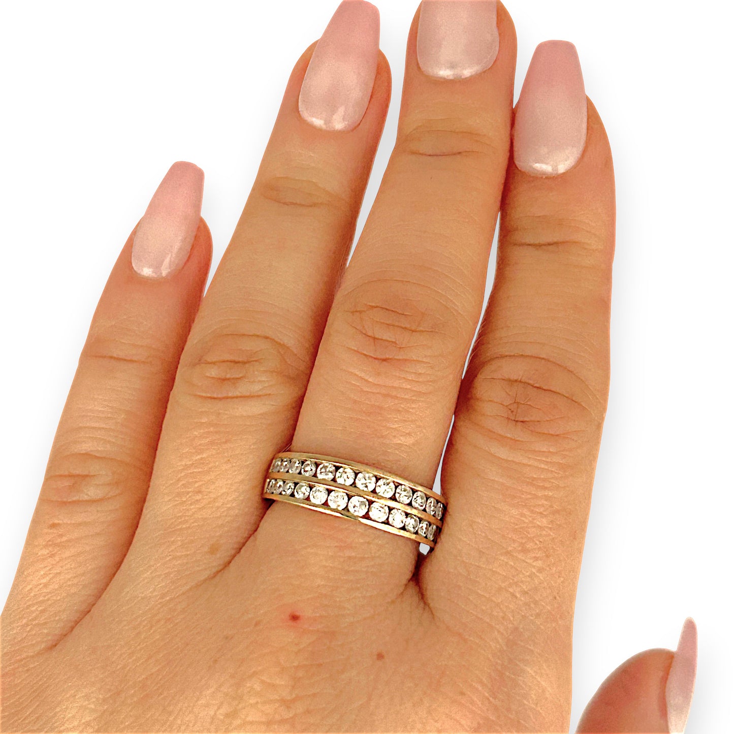 GOLD DEAL | 10ct (10K) Gold Michael Hill Diamond Eternity Ring Size O