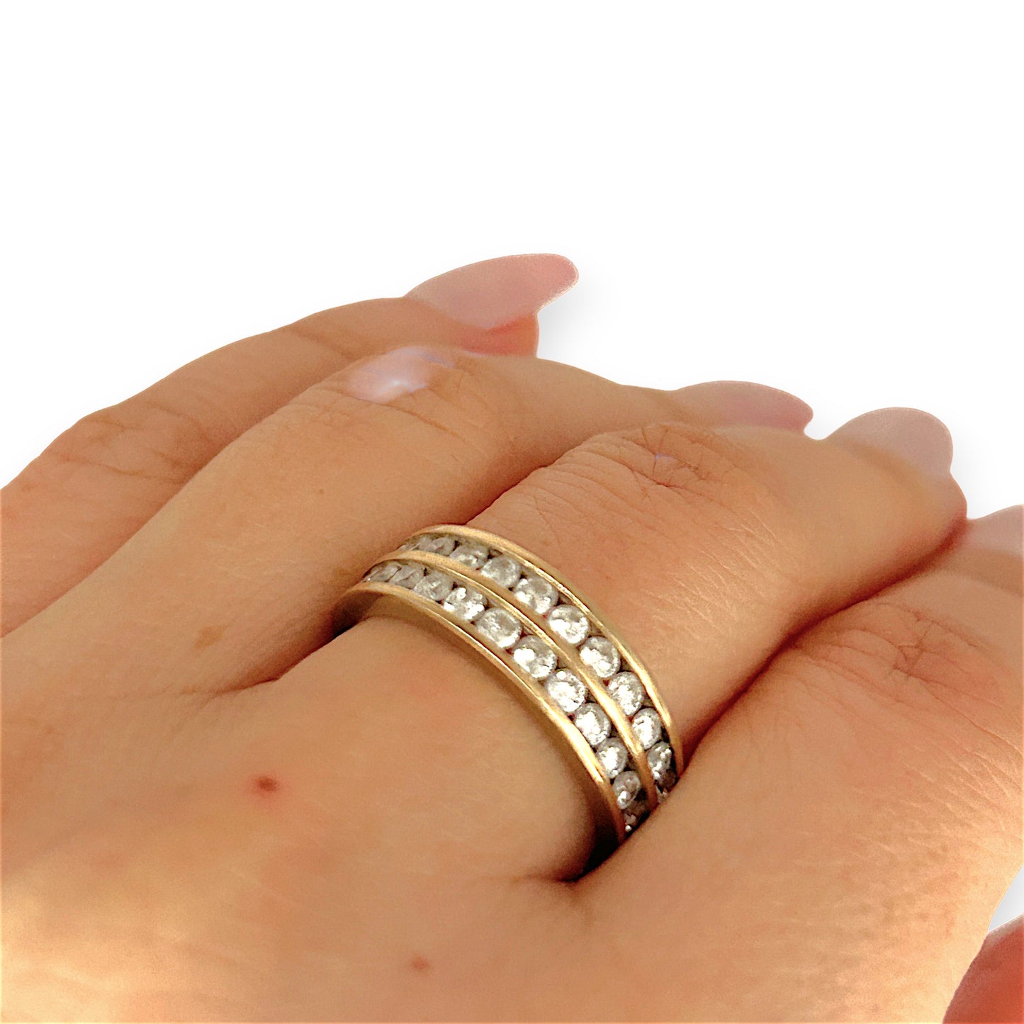 GOLD DEAL | 10ct (10K) Gold Michael Hill Diamond Eternity Ring Size O