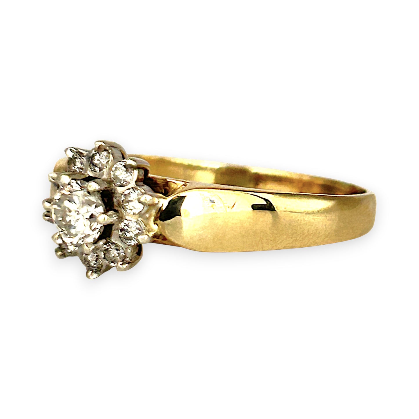 GOLD DEAL | 18ct (18K) Gold Cluster Diamond 0.48ct Ring Valuation $4,400