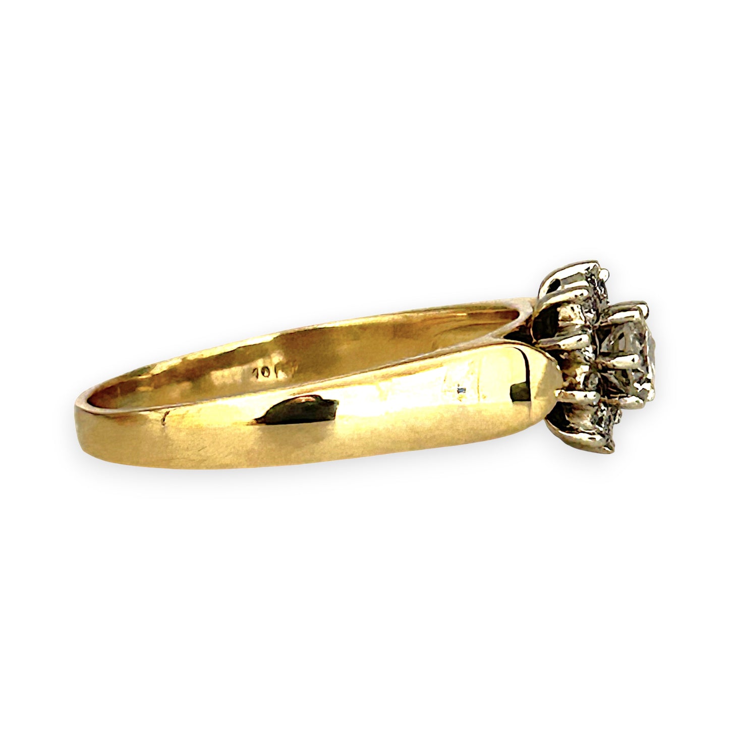 GOLD DEAL | 18ct (18K) Gold Cluster Diamond 0.48ct Ring Valuation $4,400